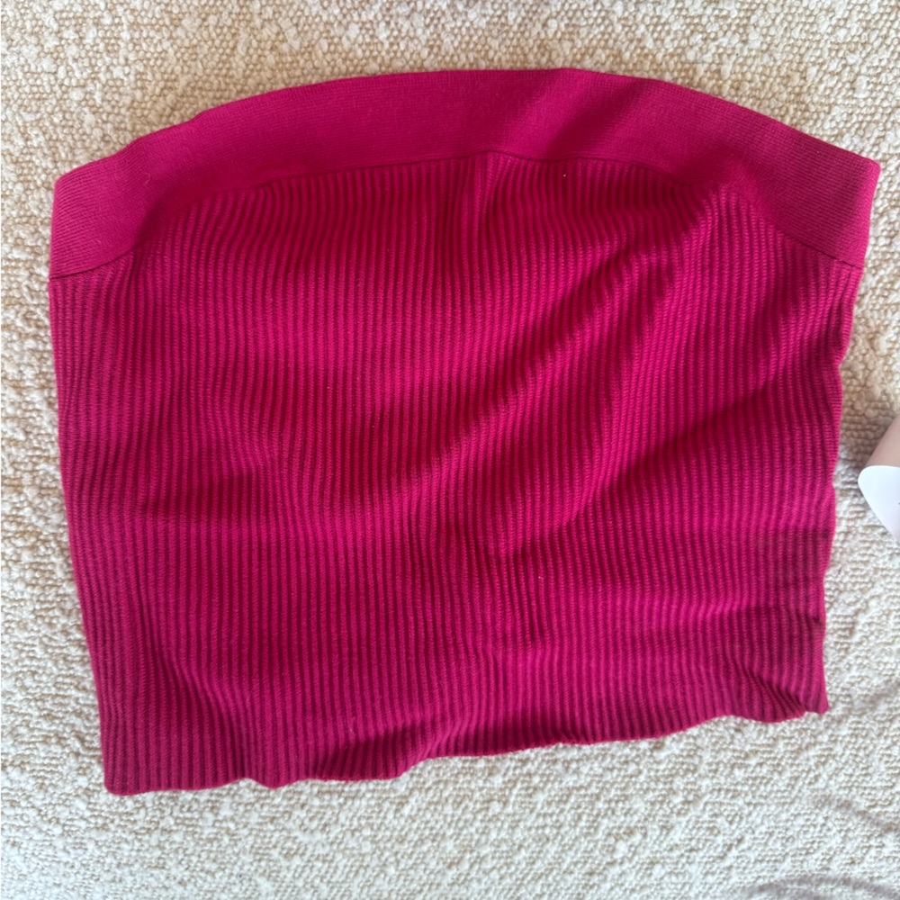 Pink Ribbed Tube Top NWT